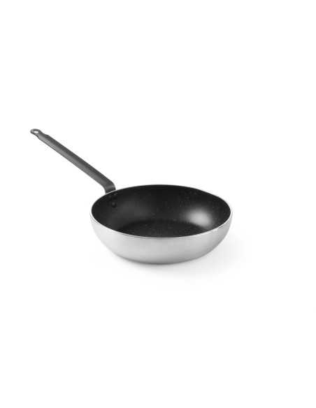 Padella "Wok" - In alluminio - Con fondo per induzione - Resistente fino a 250 °C - mm Ø 320 x 20h