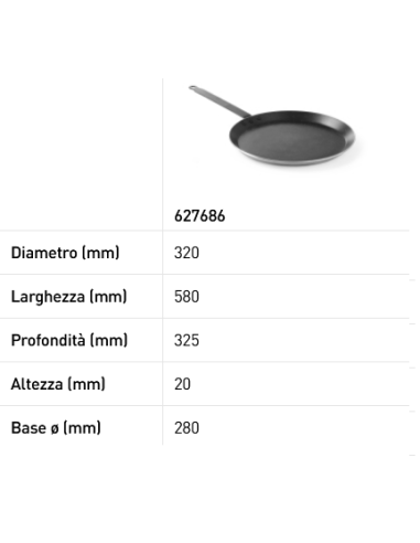 Pan for crepes - In aluminum - With induction...
