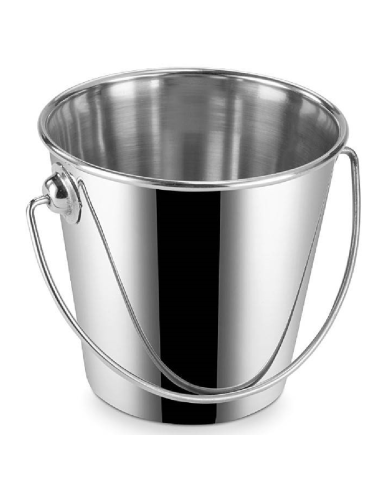 Stainless steel mini bucket - Capacity 150 ml - Dimensions cm 7.5 Ø x 6.5 h