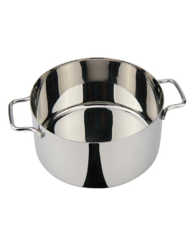 Stainless steel mini saucepan - Capacity 640 ml - Dimensions cm 12 Ø x 6 h