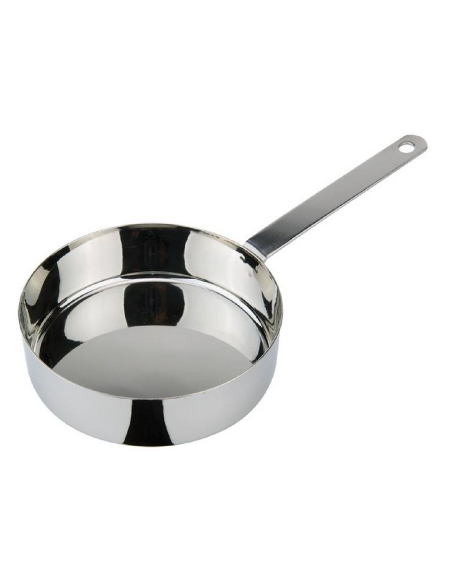 Mini cacerola de acero inoxidable - Capacidad 400 ml - Dimensiones cm 12 Ø x 3,5 h