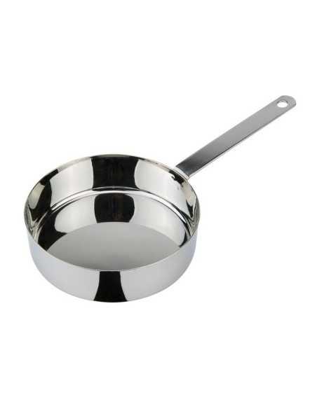 Mini cacerola de acero inoxidable - Capacidad 400 ml - Dimensiones cm 12 Ø x 3,5 h