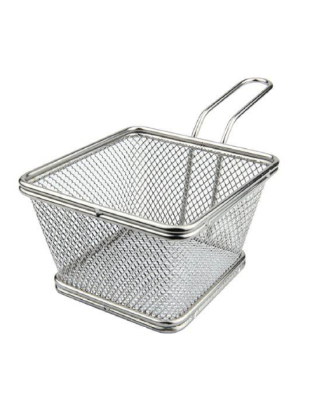 Mini cestino per fritture quadrato - Dimensioni cm 12 x 12 x 7h