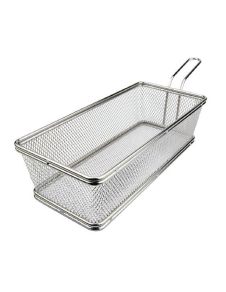 Rectangular mini basket for frying - Dimensions 21 x 11 x 6h cm