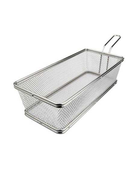 Rectangular mini basket for frying - Dimensions 21 x 11 x 6h cm