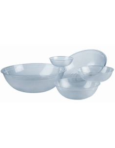 Knurled polycarbonate salad bowl