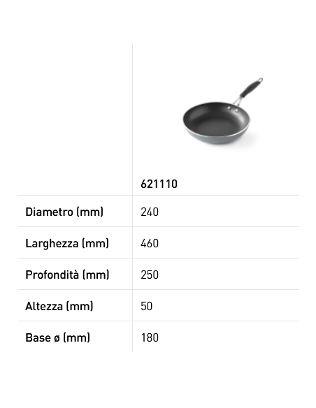 Sartén - Fabricada en aluminio - Resistente hasta 260 °C - Varios tamaños