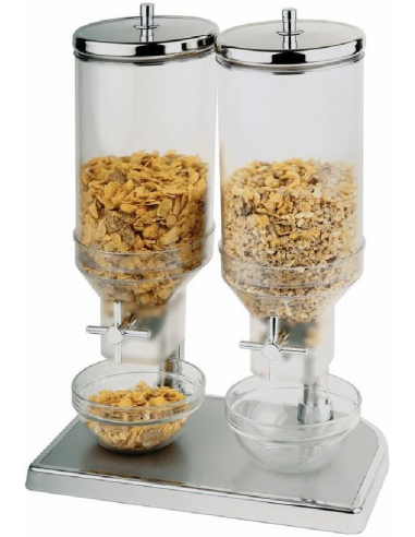 Dispenser per cereali doppio a mulino -...