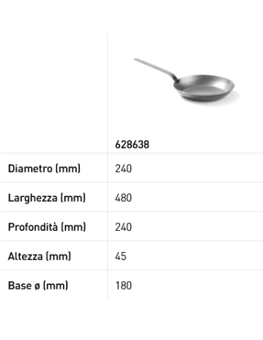 Frying pan - Made of rolled steel - Welded...