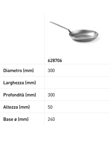 Padella - Realizzata in acciaio laminato -...