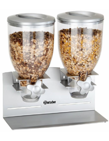 Double mill cereal dispenser - Capacity 2 x 3.5 l - Dimensions 36 x 17 x 39.5 h cm