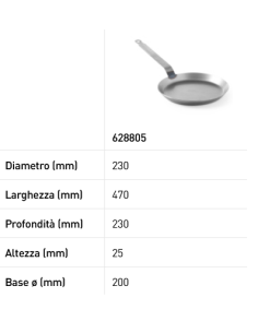 Padella per crepes - Realizzata in acciaio laminato -... 2