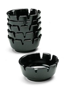 Posacenere rotondo - Melamina - Dimensioni cm 10.2 Ø x 3 h 2