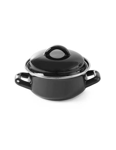 Cacerola para sopa/salsa - En acero inoxidable esmaltado - Con tapa - Varios tamaños