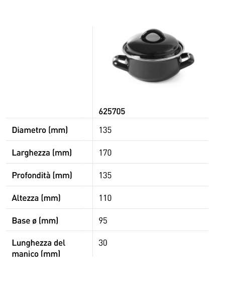 Tegame per minestra/sugo - In acciaio inox smaltato - Con coperchio - Dimensioni varie