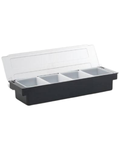 Porta condimenti in plastica - 4 comparti -...