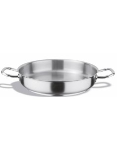 Paellera in acciaio inox - 2 maniglie inox - Con fondo a...