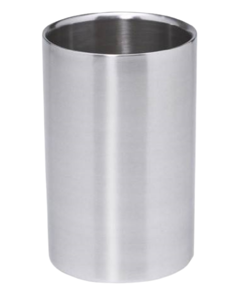 Isothermal bottle holder - Stainless steel - Double wall - Dimensions cm 10.5 Ø x 18.5h