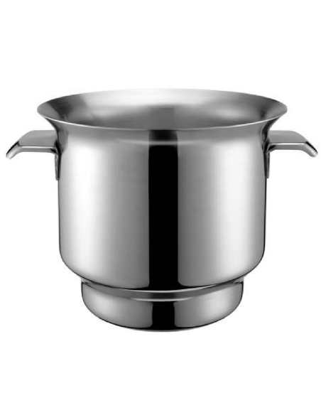 Secchiello champagne - Acciaio inox - Maniglie fisse - Dimensioni cm 18 Ø x 18 h