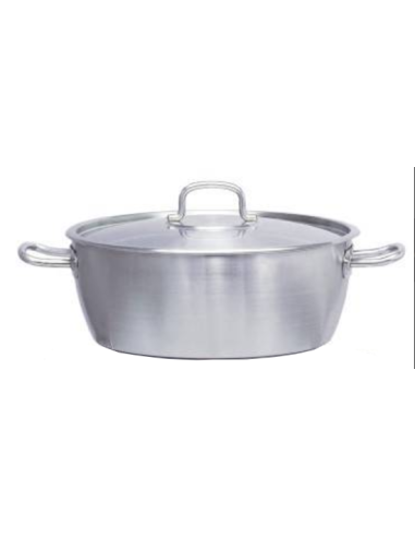 Rounded couscous pot - In stainless steel - 2 stainless steel handles - With lid - Various sizes