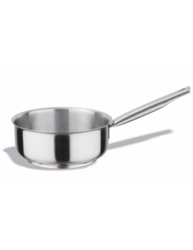 Low saucepan with handle - In stainless steel - With sandwich bottom - Various sizes