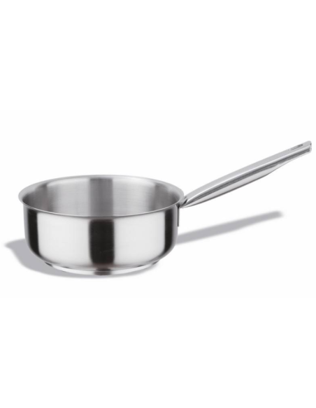 Casseruola bassa con manico - In acciaio inox - Con fondo a sandwich - Varie dimensioni