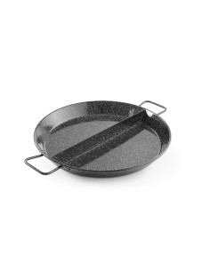 "Paella" pan - Enamelled - With compartments - Various sizes