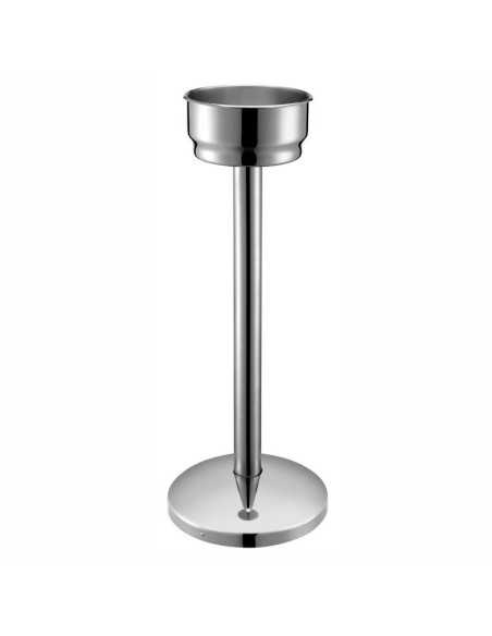 Pedestal - Acero inoxidable - Para cesta de champán - Dimensiones cm 18 Ø x 67,5 h