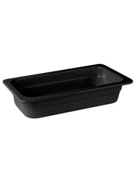 Bandeja GN 1/3 negra - Dimensiones 32,5 x 17,5 cm - Varias alturas