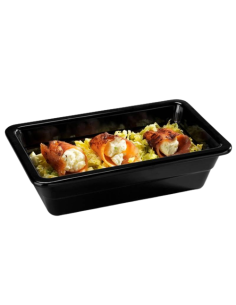 Bacinella GN 1/4 nera - Dimensioni cm 26.5 x 16.2 x 6.5 h 2