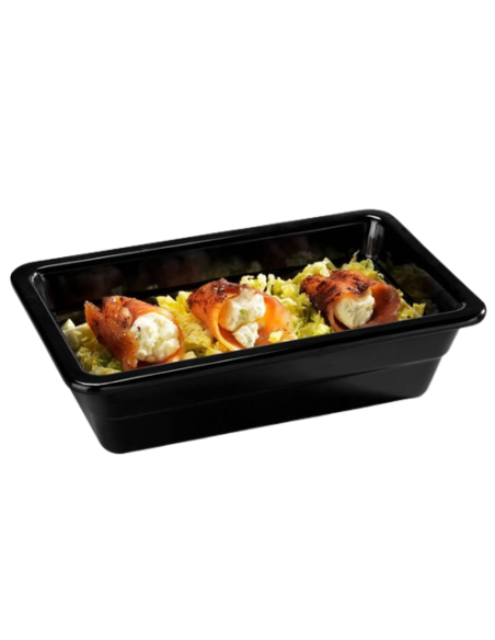 Bacinella GN 1/4 nera - Dimensioni cm 26.5 x 16.2 x 6.5 h