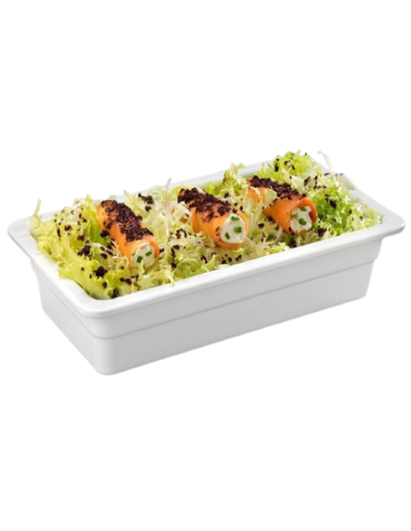 Bacinella GN 1/4 bianca - Dimensioni cm 26.5 x 16.2 x 6.5 h
