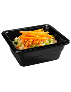 Black GN 1/6 tray - Dimensions cm 17.6 x 16.2 x 6.5 h