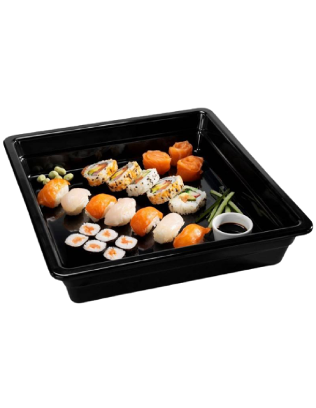 Bandeja GN 2/3 negra - Dimensiones cm 35,3 x 32,5 x 6,5 h