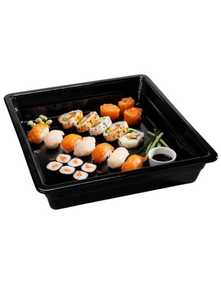 Bacinella GN 2/3 nera - Dimensioni cm 35.3 x 32.5 x 6.5 h