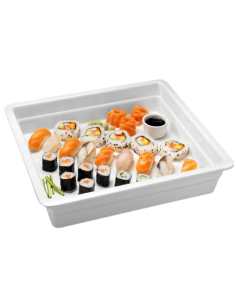 White GN 2/3 tray - Dimensions cm 35.3 x 32.5 x 6.5 h