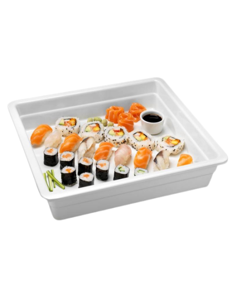Bacinella GN 2/3 bianca - Dimensioni cm 35.3 x 32.5 x 6.5 h