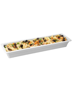Bandeja GN 2/4 blanca - Dimensiones 16,2 x 53 x 6,5 h cm