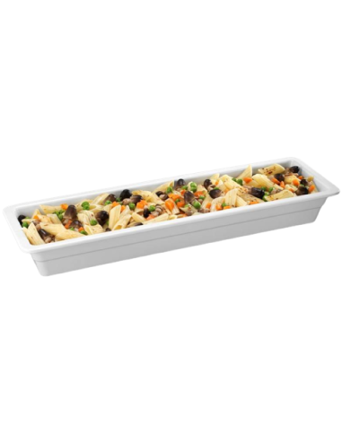 White GN 2/4 tray - Dimensions 16.2 x 53 x 6.5...