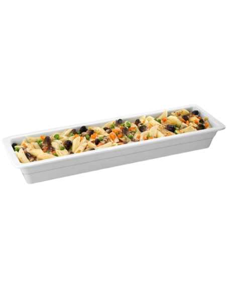 Bandeja GN 2/4 blanca - Dimensiones 16,2 x 53 x 6,5 h cm
