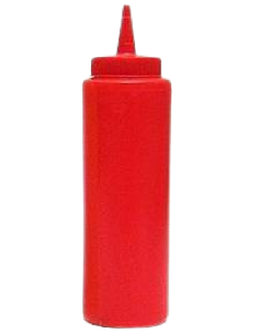 Barattolo in polietilene - Colore rosso - Capacità 230 ml