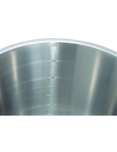 Secchio con base graduato - Acciaio inox - 12 litri -... 2