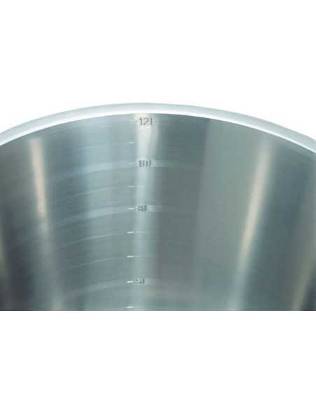 Graduated bucket with base - Stainless steel - 12 liters - Dimensions cm 31 Ø x 28.5h