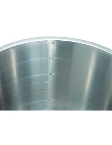 Secchio con base graduato - Acciaio inox - 15...