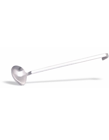 Cucchiaio monoblocco obliquo - Acciaio inox - Lunghezza manico 37 cm