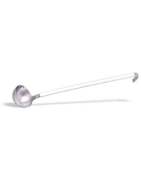 Monobloc ladle for sauces - 2 pouring spouts - Stainless steel - Handle length 31 cm