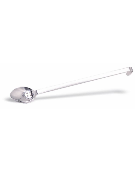 Cucchiaio forato unipezzo - Acciaio inox - Lunghezza manico 37 cm