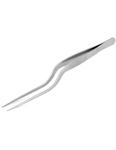 Pinza chef curva - Acciaio inox - Lunghezza 16 cm