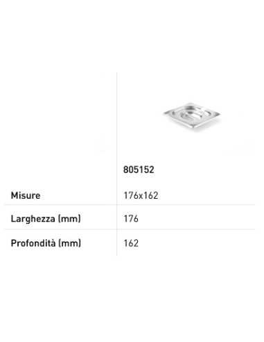 Coperchio per teglie GN 1/6 - Con scanso per...