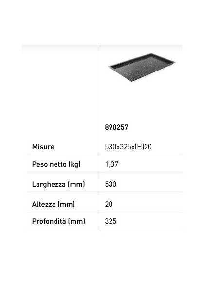 Gastronorm pan GN 1/1 - Enamelled - Various heights - mm 530 x 325